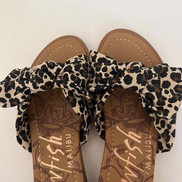 Blowfish Malibu Anina Women’s Leopard Sandals Slip On Shoe Textile Size 8 M - Picture 3 of 9
